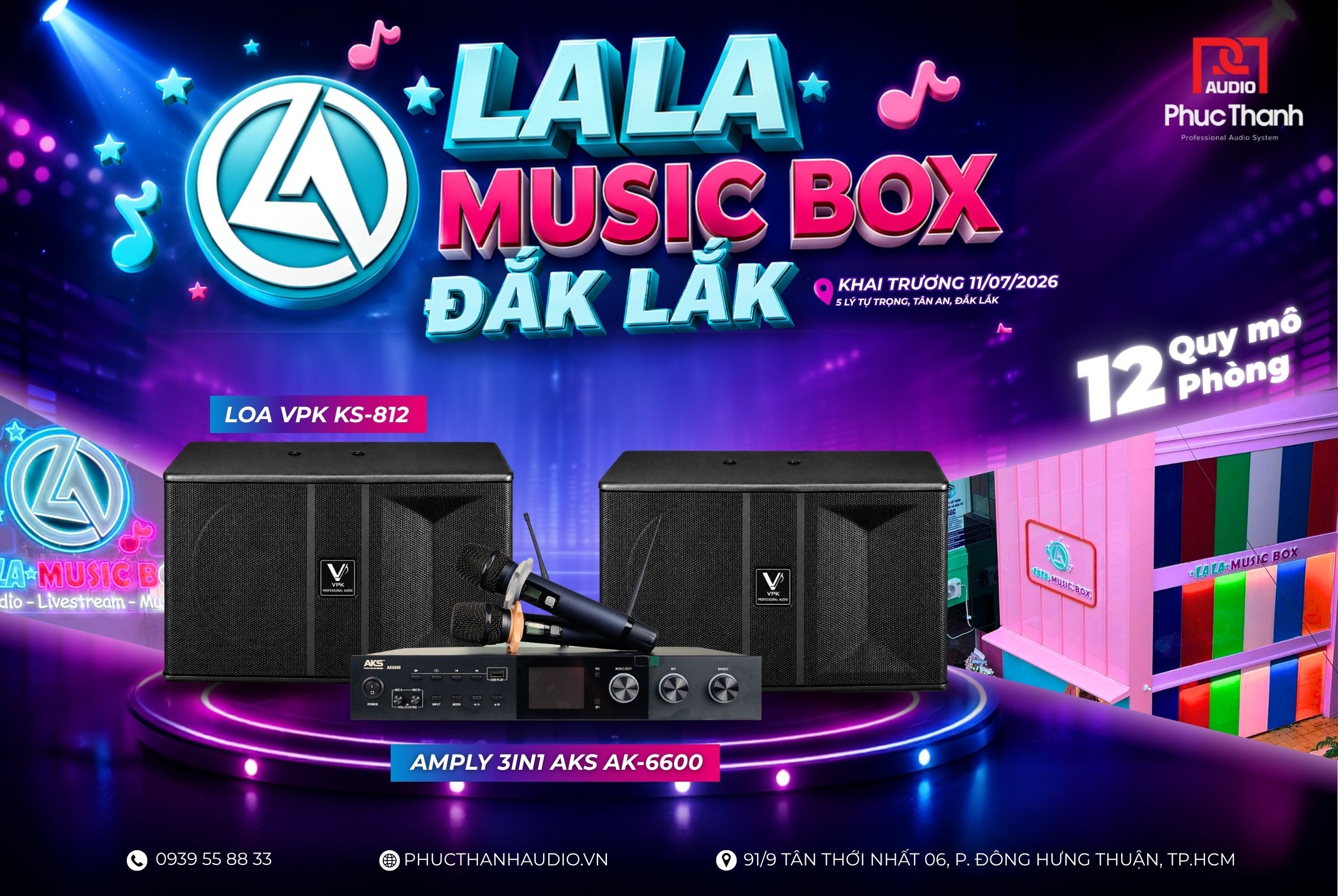 Loa Karaoke Hay Nhất Cho Karaoke Box Gen Z – VPK KS-812 Kết Hợp AKS AK-6600