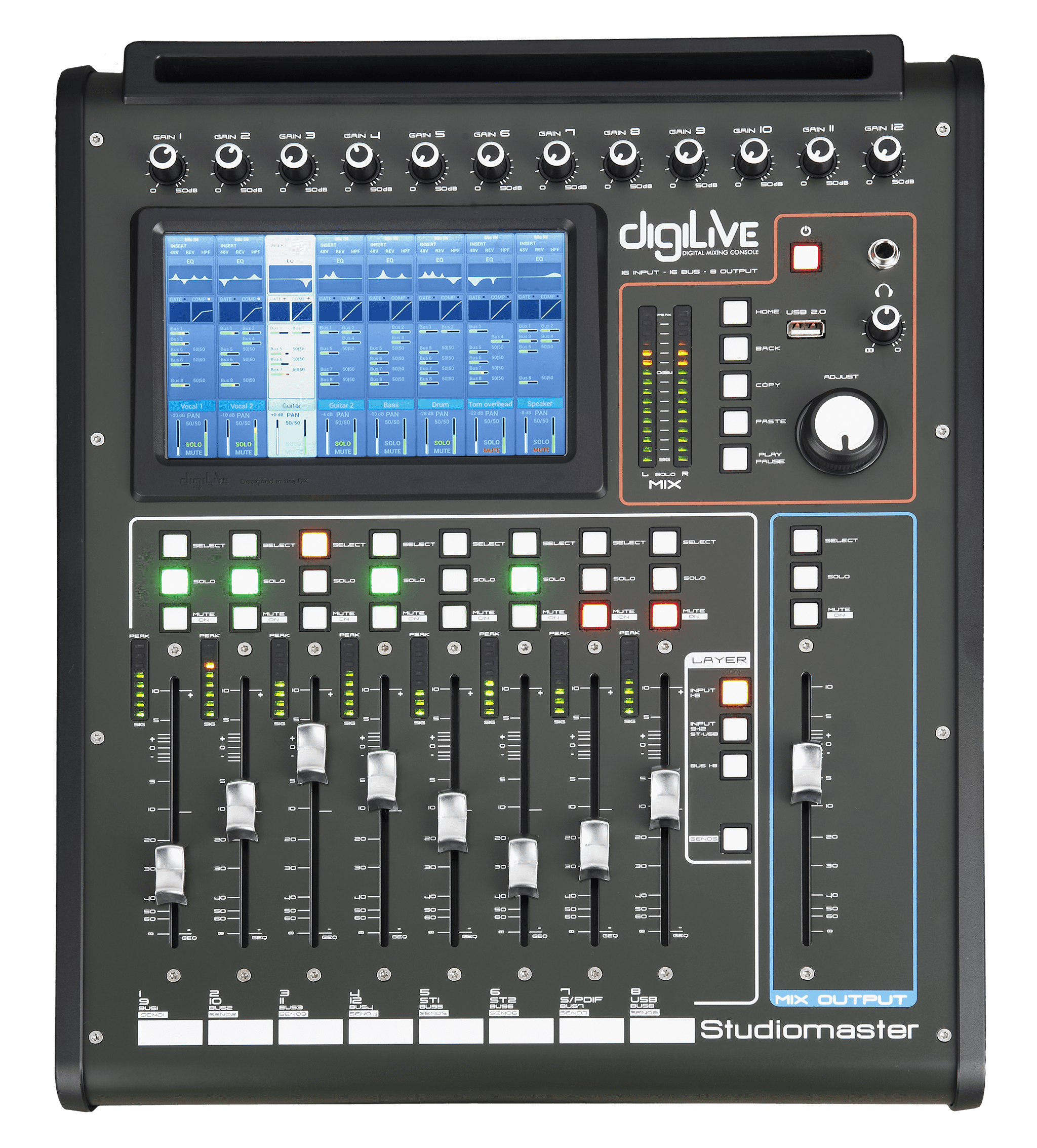 Bộ trộn kỹ thuật số 16 kênh StudioMaster Digilive 16