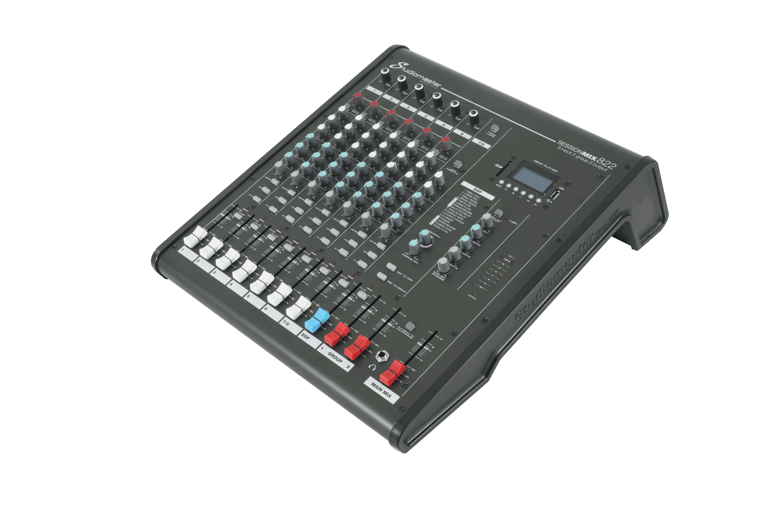 Bộ trộn analog 8 kênh có ngõ usb, sdcard StudioMaster SESSIONMIX 822